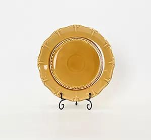 Apricot leaf yellow Curly Leaf Emboss plate