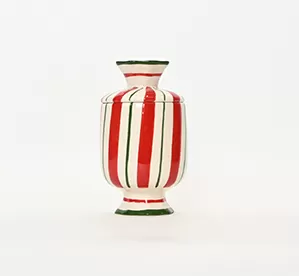 Candy series Striped Candy Can with Lid