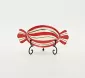 Candy series Striped Candy Plate - red