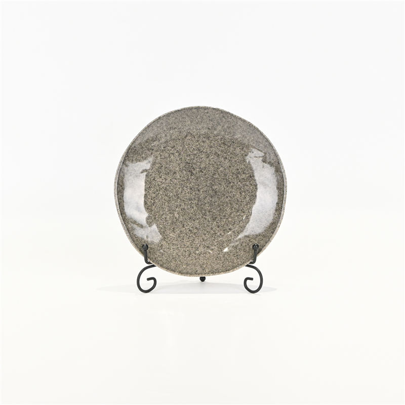 Reative Glaze Plate-Reef Grey