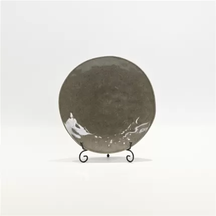 Reative Glaze Plate-Reef Grey