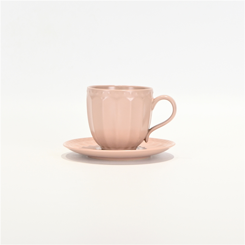 Pearl Embossed Cup And Saucer - Cream