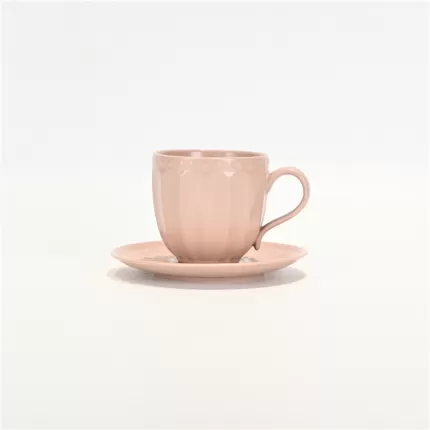 Pearl Embossed Cup And Saucer - Cream