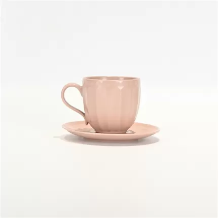 Pearl Embossed Cup And Saucer - Cream