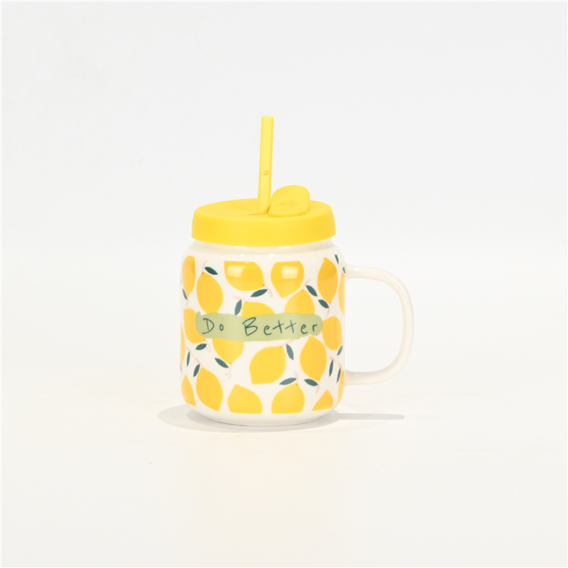 Lemon Letter Straw Cup