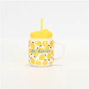 Lemon Letter Straw Cup