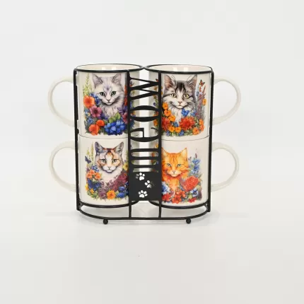 Floral Cat Mug