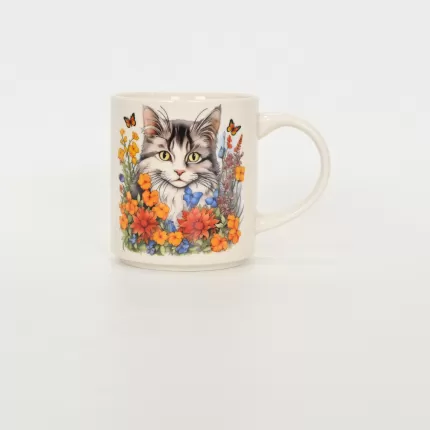Floral Cat Mug
