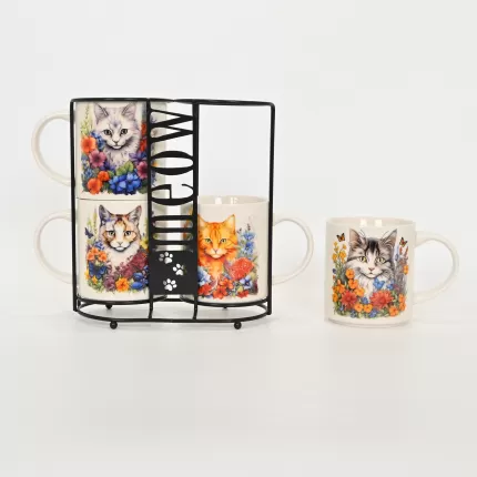 Floral Cat Mug