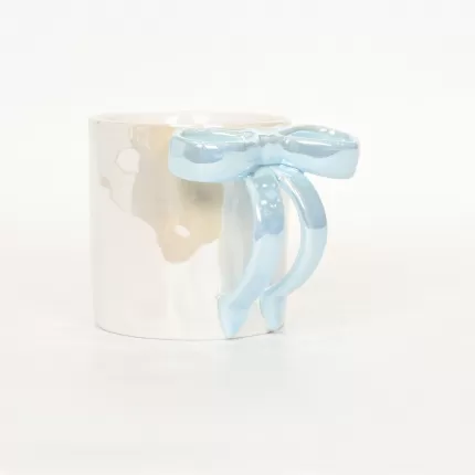 Bow Mug-pearl blue