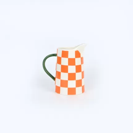 Geometric Teapot-orange&green