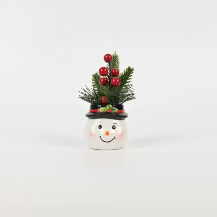 Christmas Snowman Plant Ornament