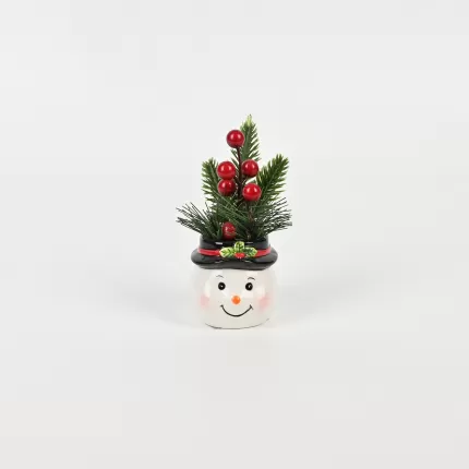 Christmas Snowman Plant Ornament
