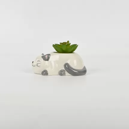 Cute Cat Succulent Ornament