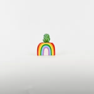 Rainbow Succulent Ornament