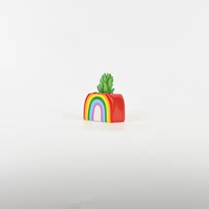 Rainbow Succulent Ornament