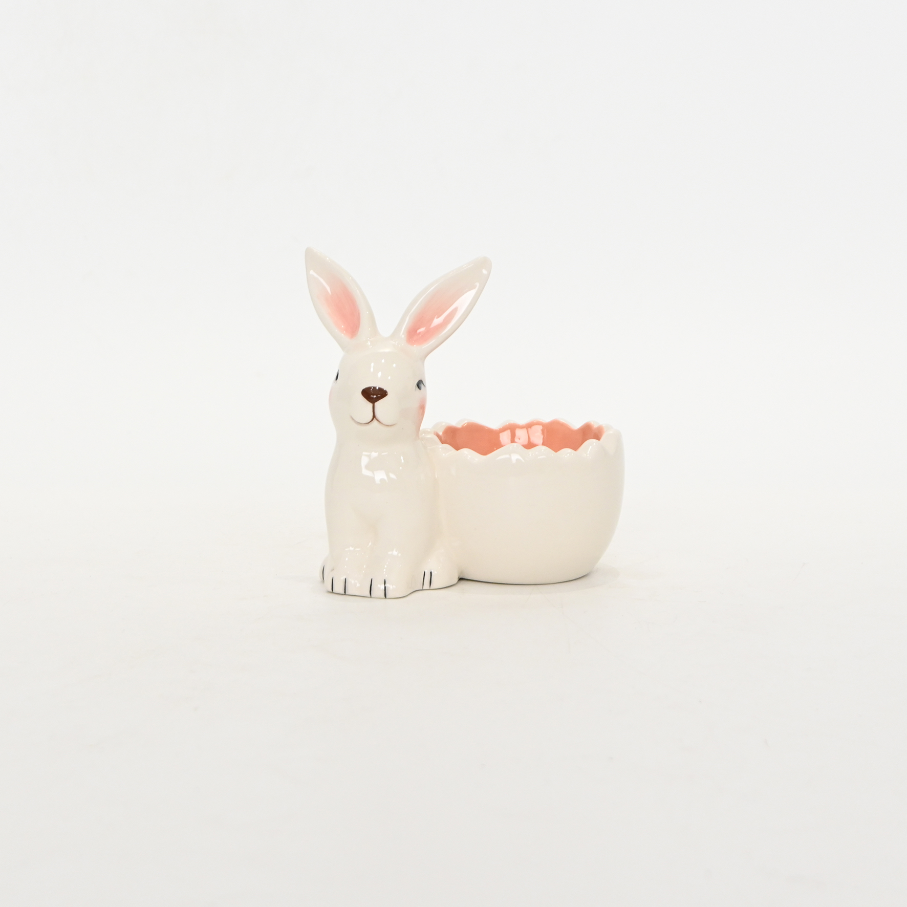 Bunny Egg Cup-orange pink