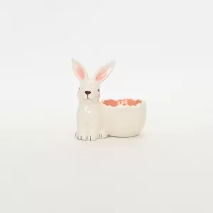 Bunny Egg Cup-orange pink