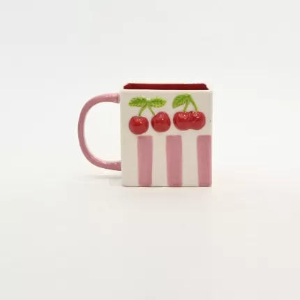 Striped Cherry Mug