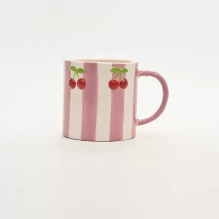 Striped Cherry Mug