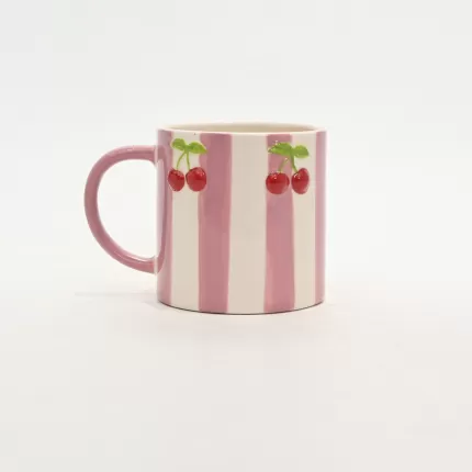 Striped Cherry Mug