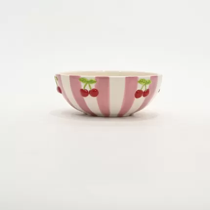 Striped Cherry Bowl