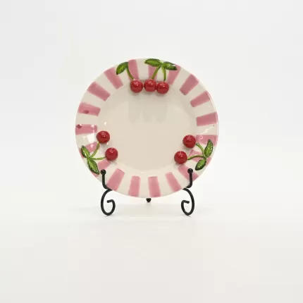 Striped Cherry Plate