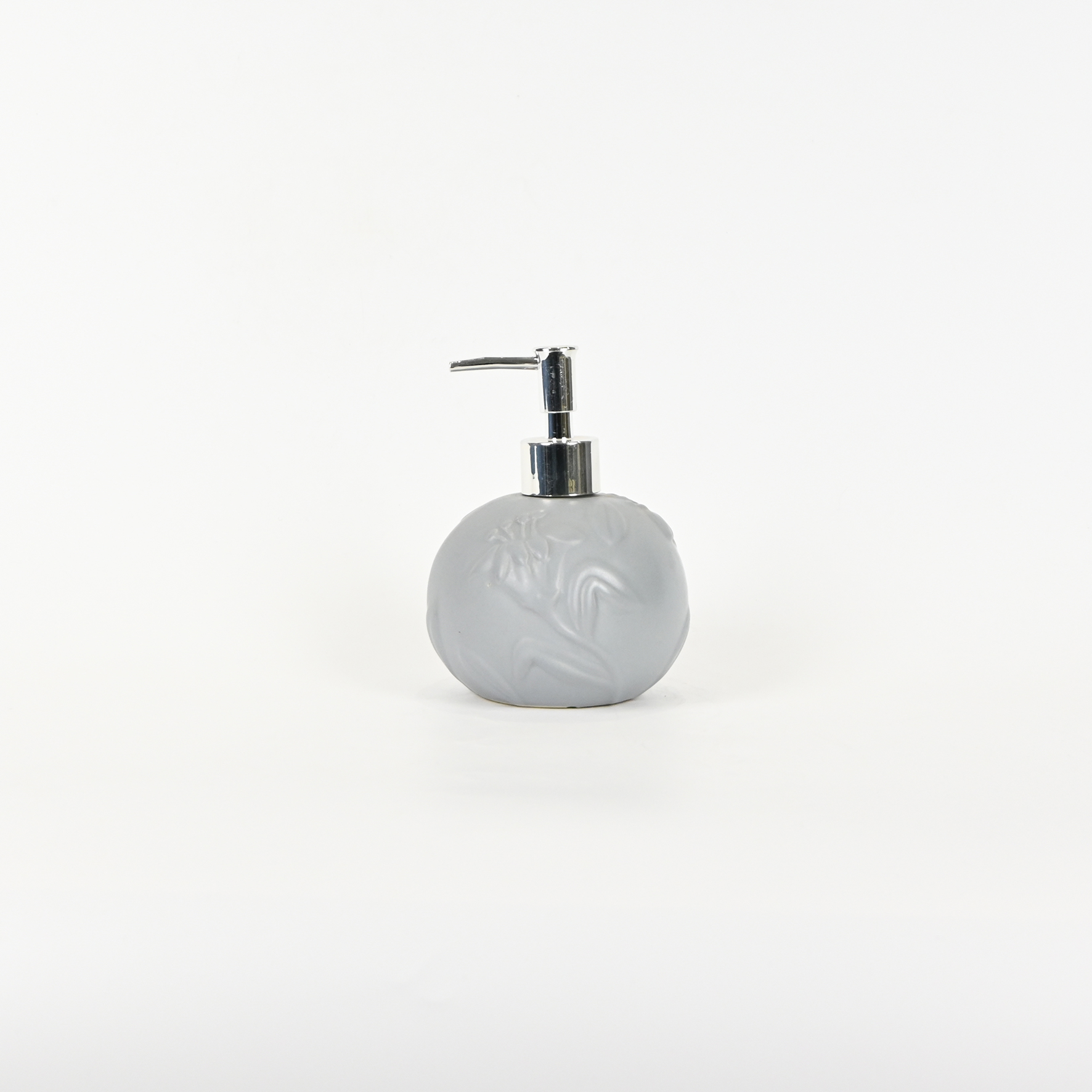 Floral Embossed Lotion Bottle-grey