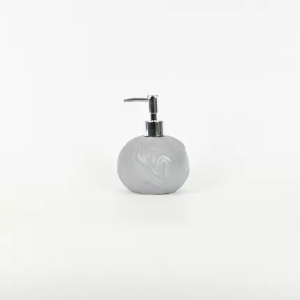 Floral Embossed Lotion Bottle-grey