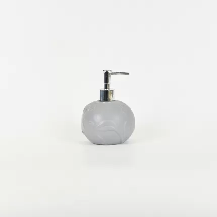 Floral Embossed Lotion Bottle-grey