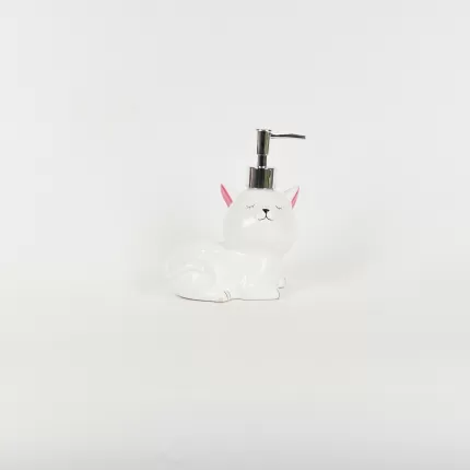 Cat Lotion Bottle-white