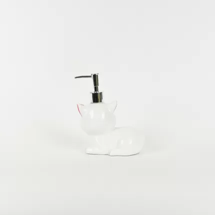 Cat Lotion Bottle-white