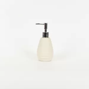 Line Embossed Lotion Bottle-white