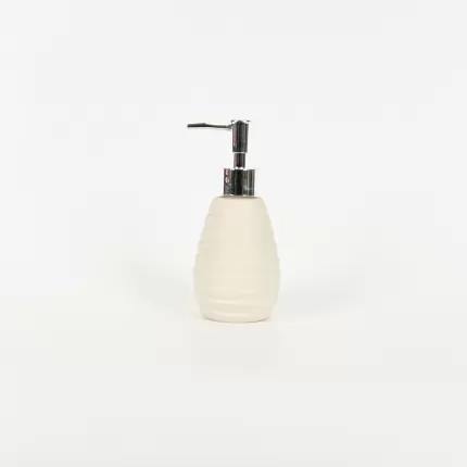 Line Embossed Lotion Bottle-white