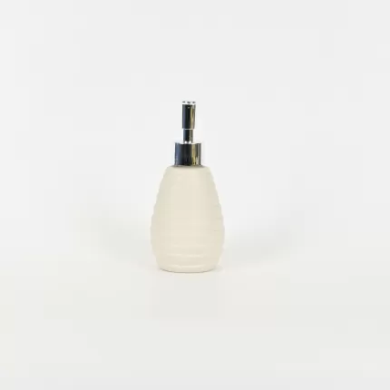 Line Embossed Lotion Bottle-white