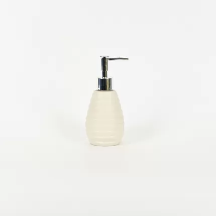 Line Embossed Lotion Bottle-white