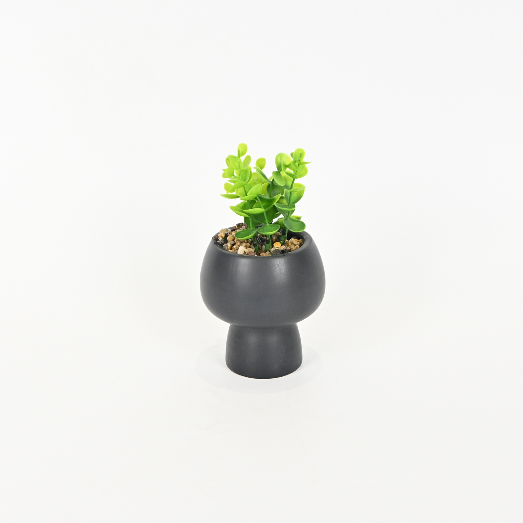 Tall Mushroom Plant Pot-black