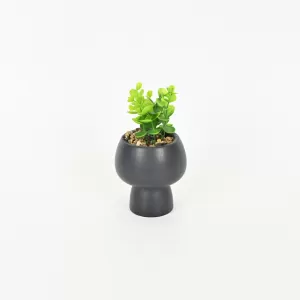 Tall Mushroom Plant Pot-black