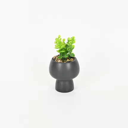 Tall Mushroom Plant Pot-black