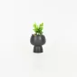 Tall Mushroom Plant Pot-black