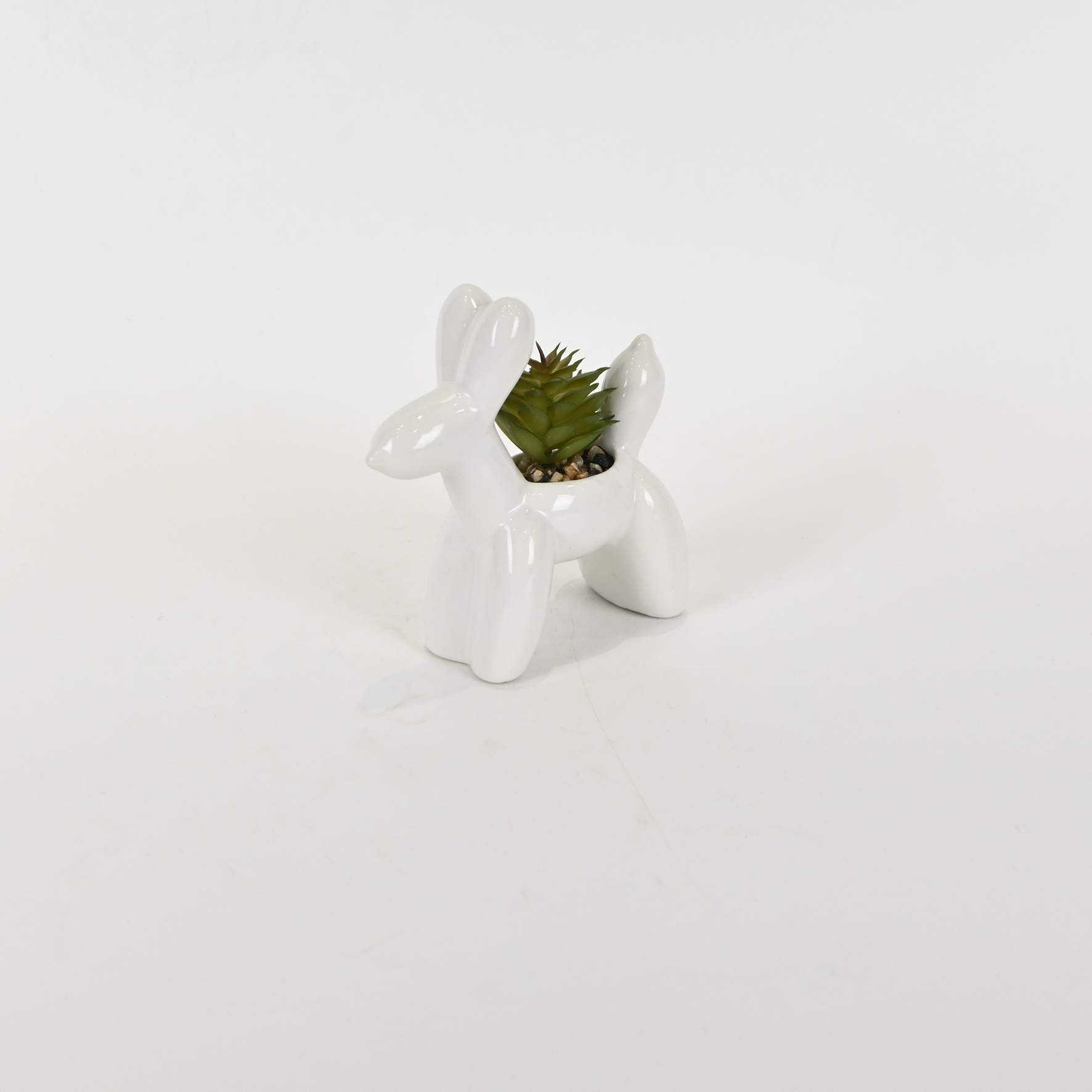 Balloon Dog Succulent Ornament-white