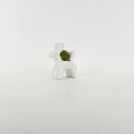 Balloon Dog Succulent Ornament-white