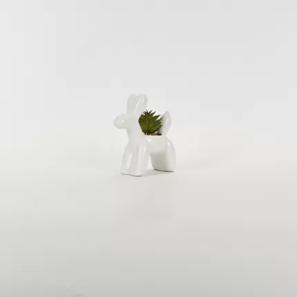 Balloon Dog Succulent Ornament-white