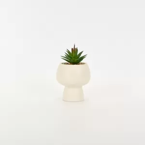 Tall Mushroom Plant Pot-white