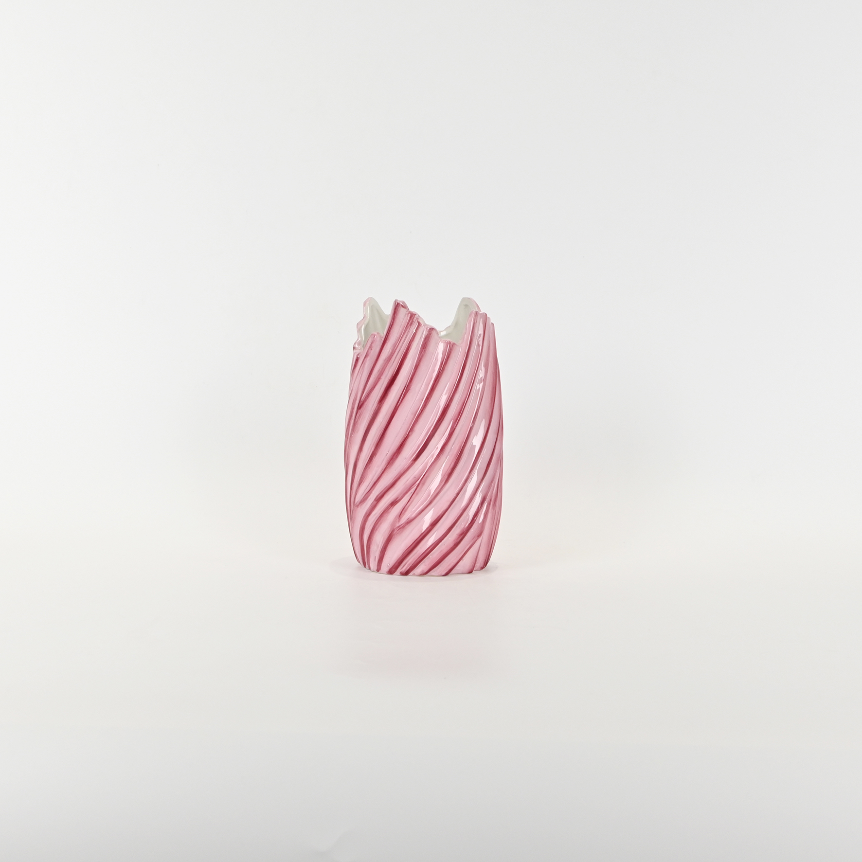 Spiral Vase-rose red