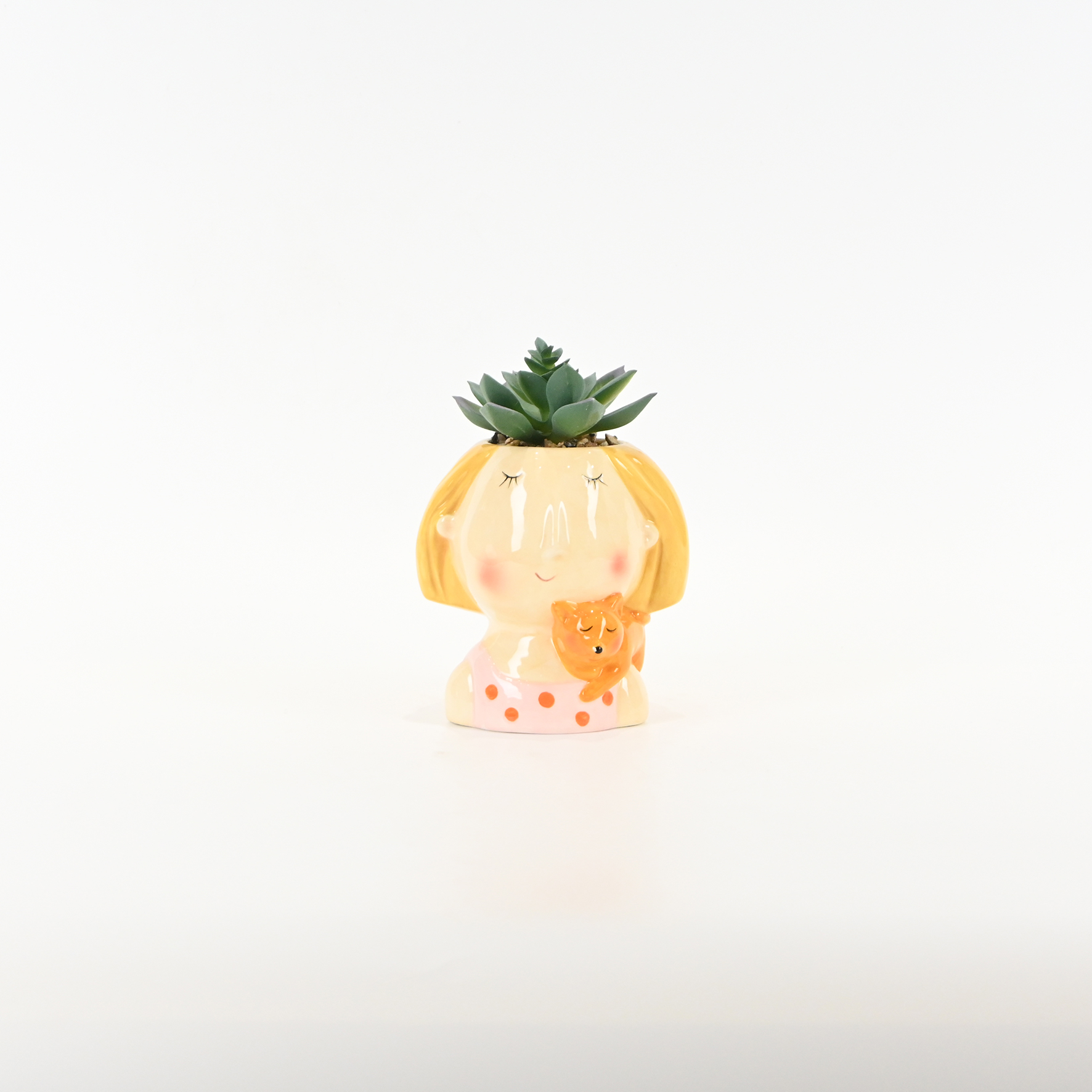 Cute Girl Succulent Ornament