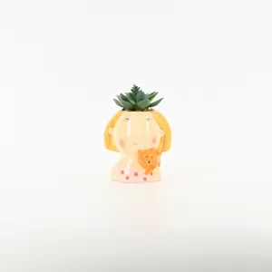 Cute Girl Succulent Ornament