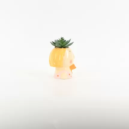Cute Girl Succulent Ornament