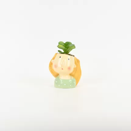 Cute Girl Succulent Ornament