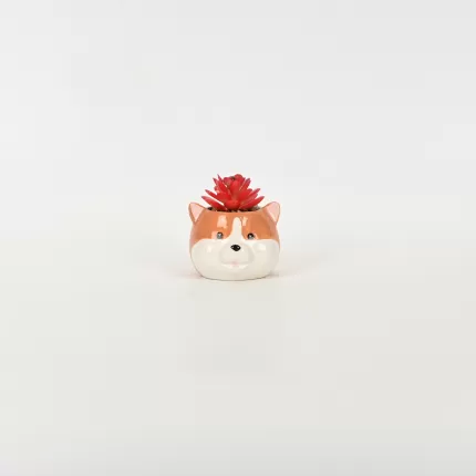Corgi Succulent Ornament